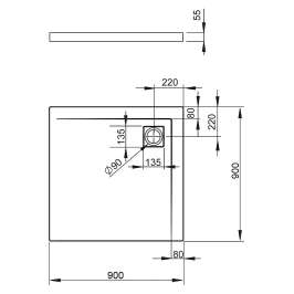 Душевой поддон Radaway Argos C900